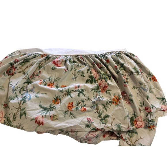 Vtg Ralph Lauren Floral Pewter Toulouse Bed Skirt Full Country Chic rare Read - Picture 8 of 15